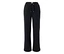 Pantalon de jogging noir à jambes larges avec taille élastique et cordon de serrage à embouts argentés, sur fond blanc.