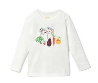 Blanc crème à imprimé « Save the Vitaminis » multicolore