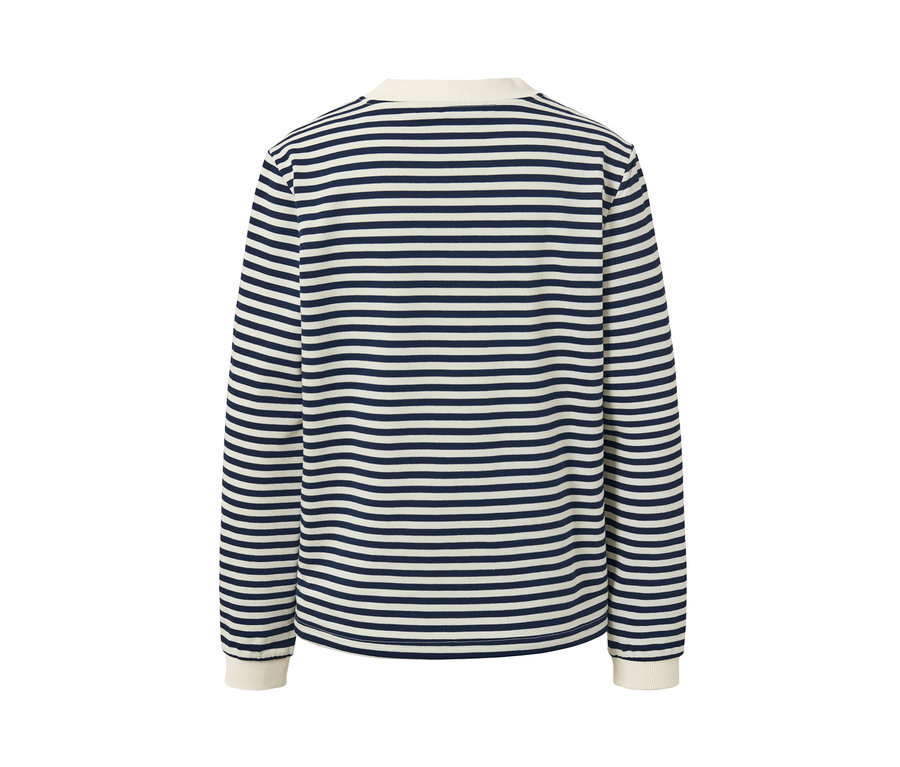 Sweat-shirt à rayures à manches longues.