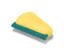 Raclette pour angles et joints jaune avec surface verte rugueuse.