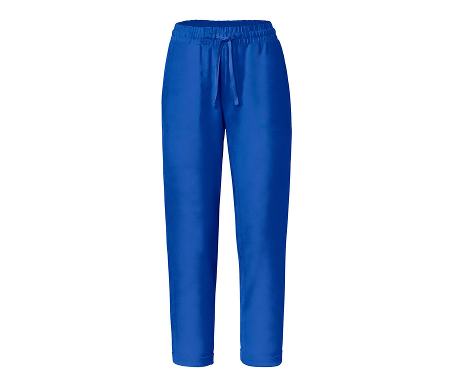 Pantalon de pyjama bleu.