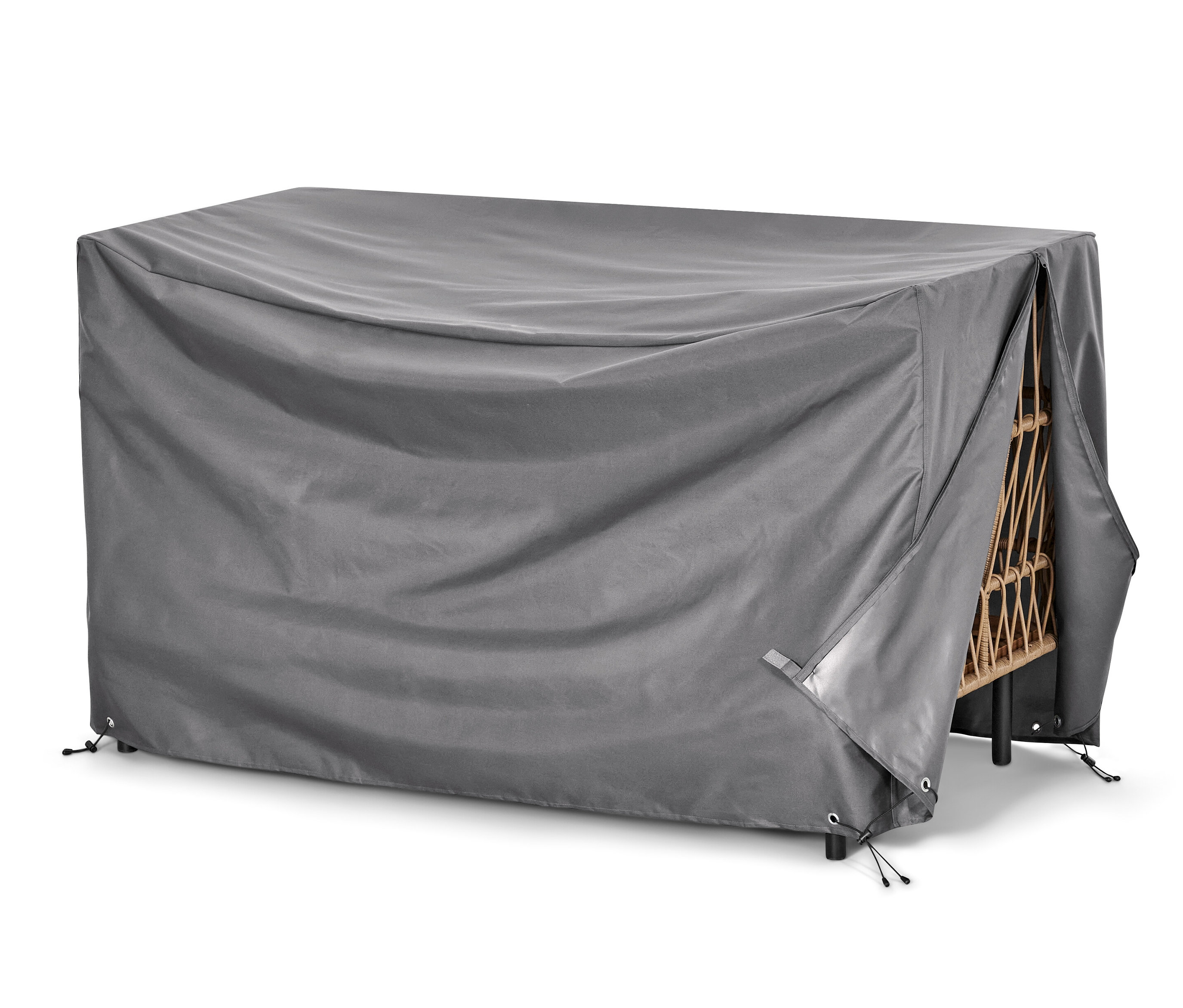 Housse de protection premium grise pour grands sofas lounge.