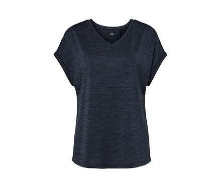 T-shirt technique bleu à manches courtes.