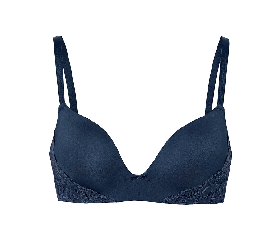 Soutien-gorge à coques souples bleu.
