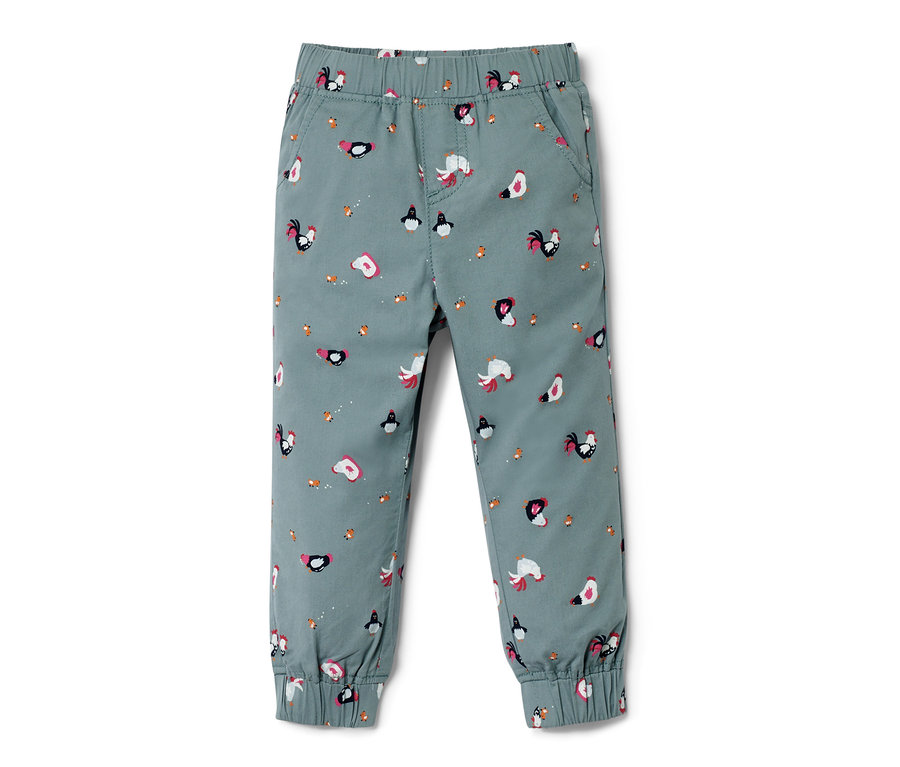 Pantalon à enfiler pour enfant – Fit « Ella », motif poule.