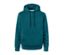 Sweatshirt à capuche bleu pétrole.