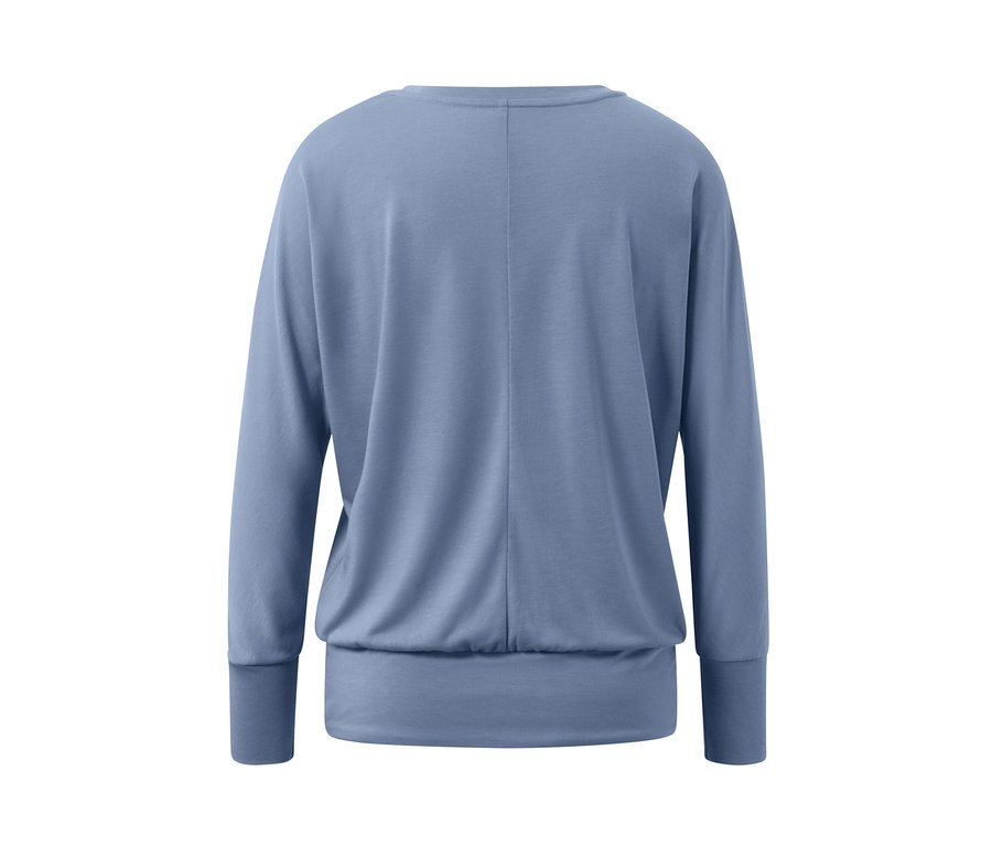 T-shirt de sport et de yoga bleu vu de dos.