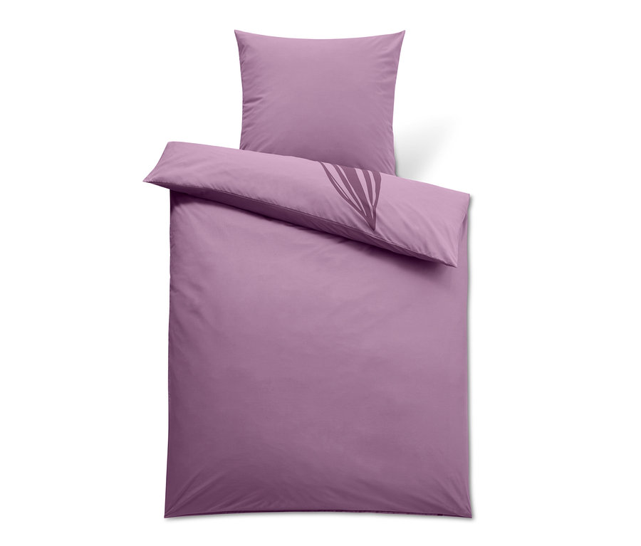 Parure de lit en coton violet de qualité supérieure, taille standard avec oreiller.
