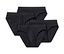 Quatre slips noirs.