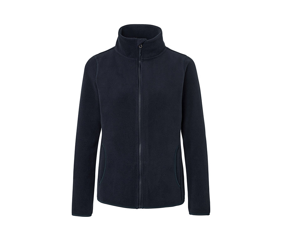 Veste en polaire bleu marine zippée.