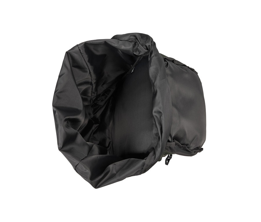 Sac à dos de randonnée ouvert, 40 l, en noir.