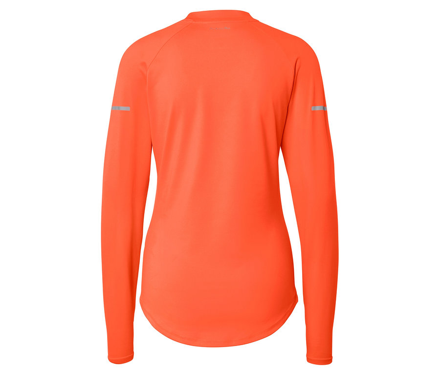 T-shirt orange à manches longues vu de dos.