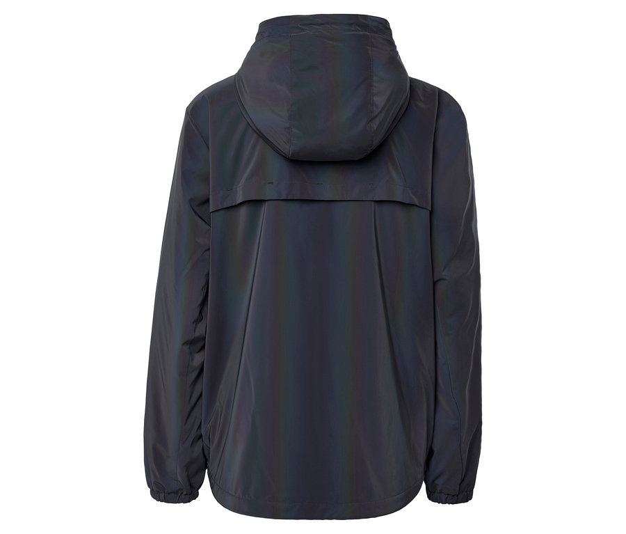 Vue arrière d'un blouson à capuche.