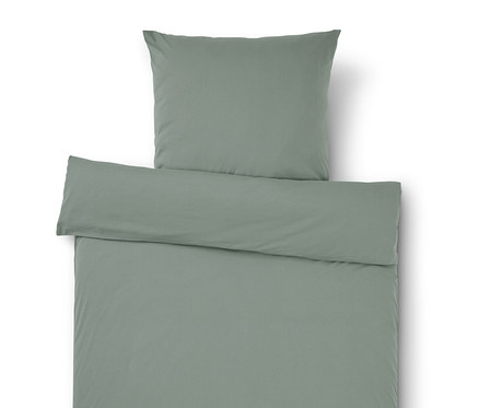 Parure de lit en jersey, verte, taille normale