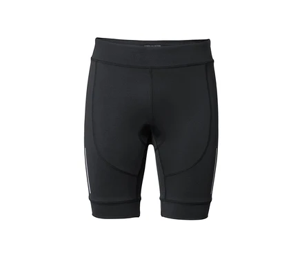 Cuissard de vélo noir sur fond blanc.
