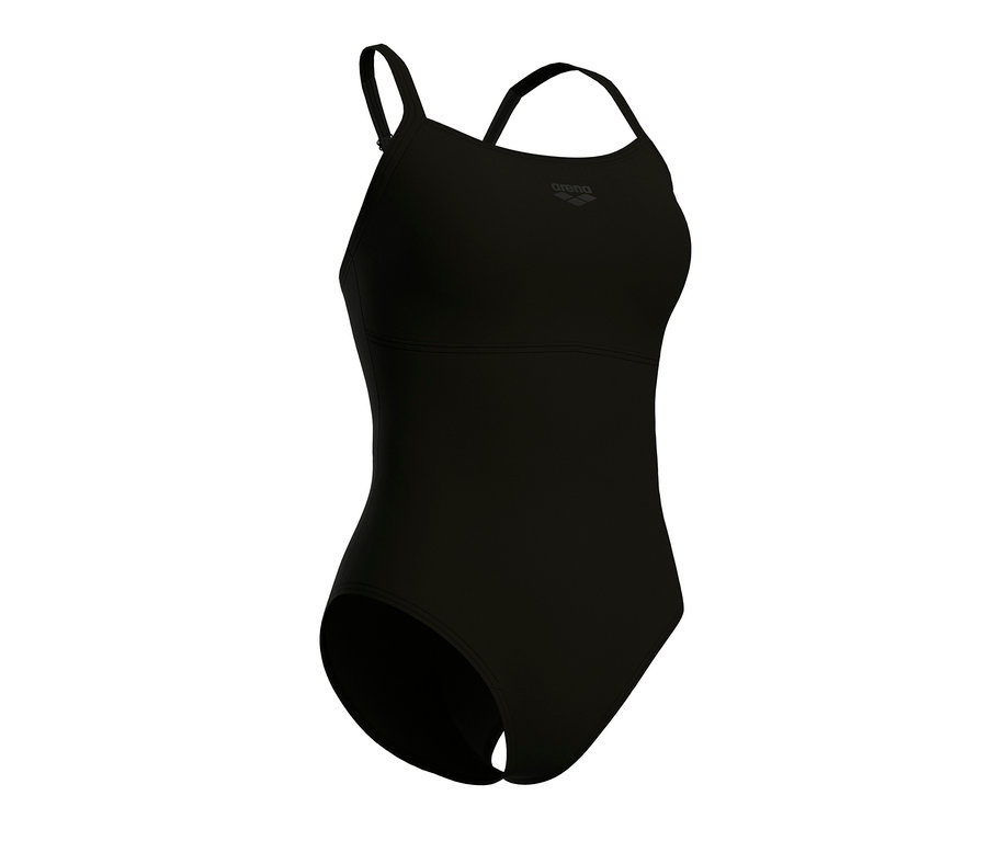 Maillot de bain noir pour femme Solid Lightdrop Back Bustier arena Feel.