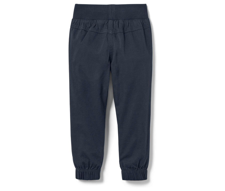 Pantalon de jogging bleu avec taille élastique et poignets.