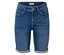 Short en jean bleu foncé sur fond blanc.