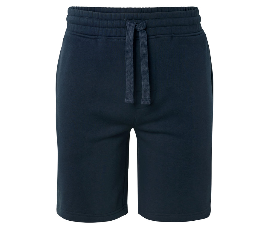 Short bleu marine avec cordon de serrage.
