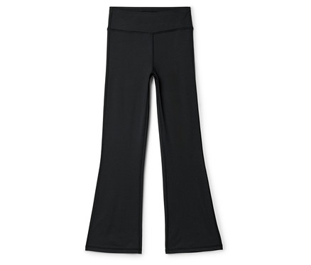 Legging noir taille haute évasé.