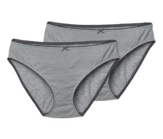 2x blanc-gris à rayures