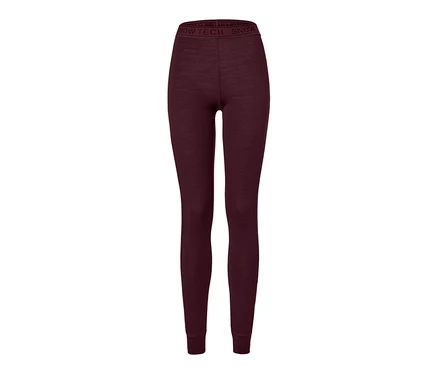 Caleçon long technique rouge avec laine mérinos.