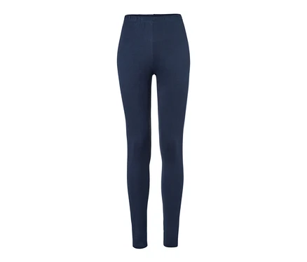 Legging bleu foncé sur fond blanc.