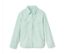 Veste chemisier vert clair NAH/STUDIO en coton recyclé avec manches longues, boutons et deux poches.