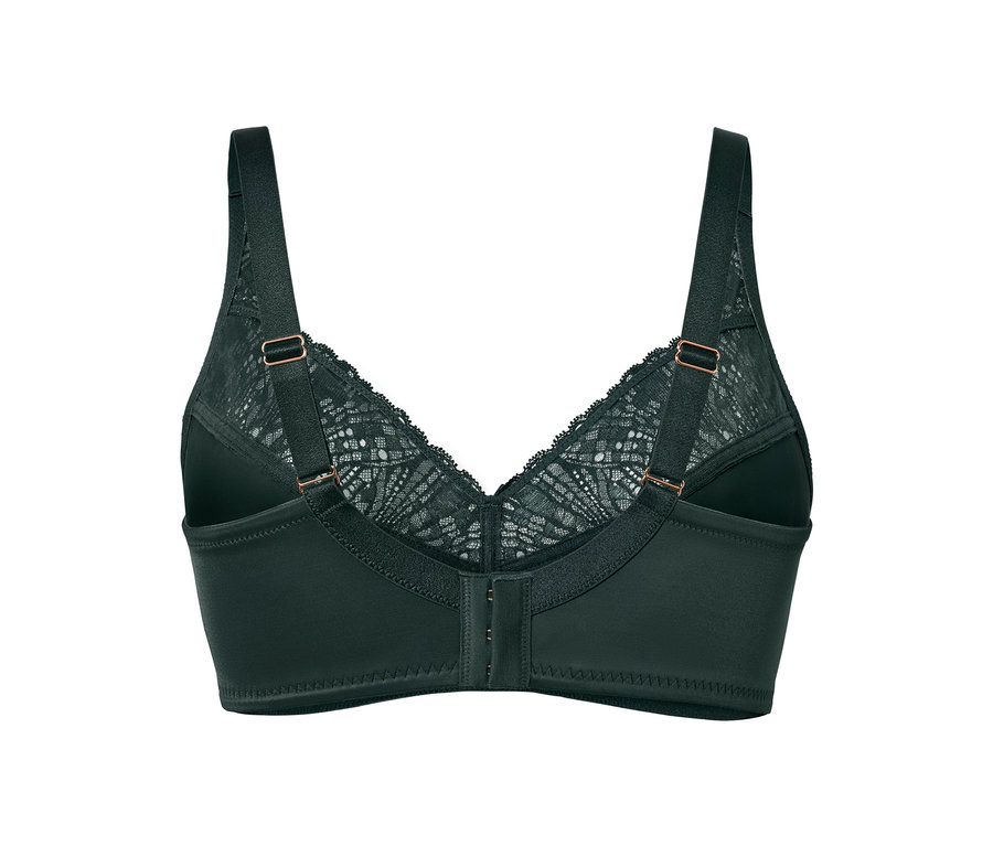 Vue détaillée de l'arrière d'un soutien-gorge doux.