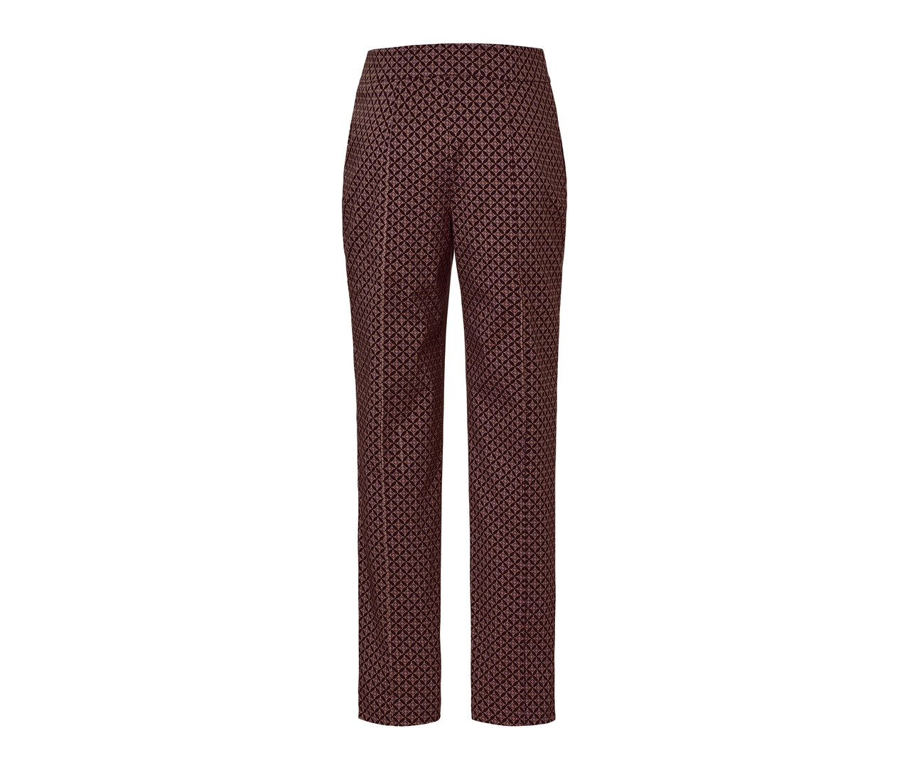 Un pantalon tissé avec un motif géométrique.