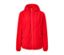 Veste fonctionnelle légère « pack me » rouge orange avec fermeture éclair et capuche.