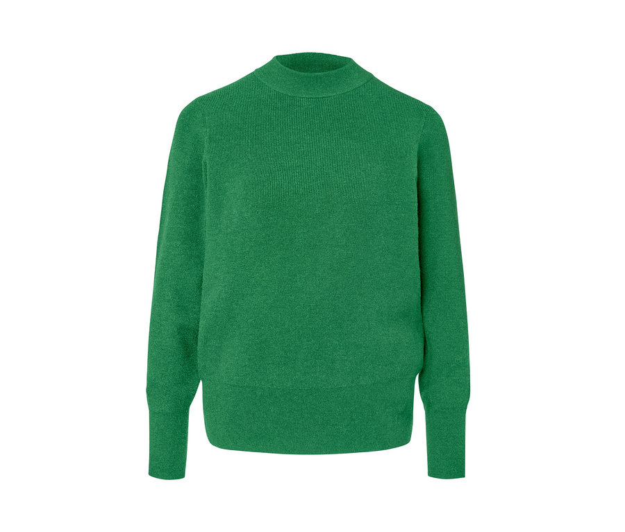 Pull en maille fine vert.
