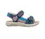 Sandale Lurchi en jean bleu avec détails roses et motif de cœur.