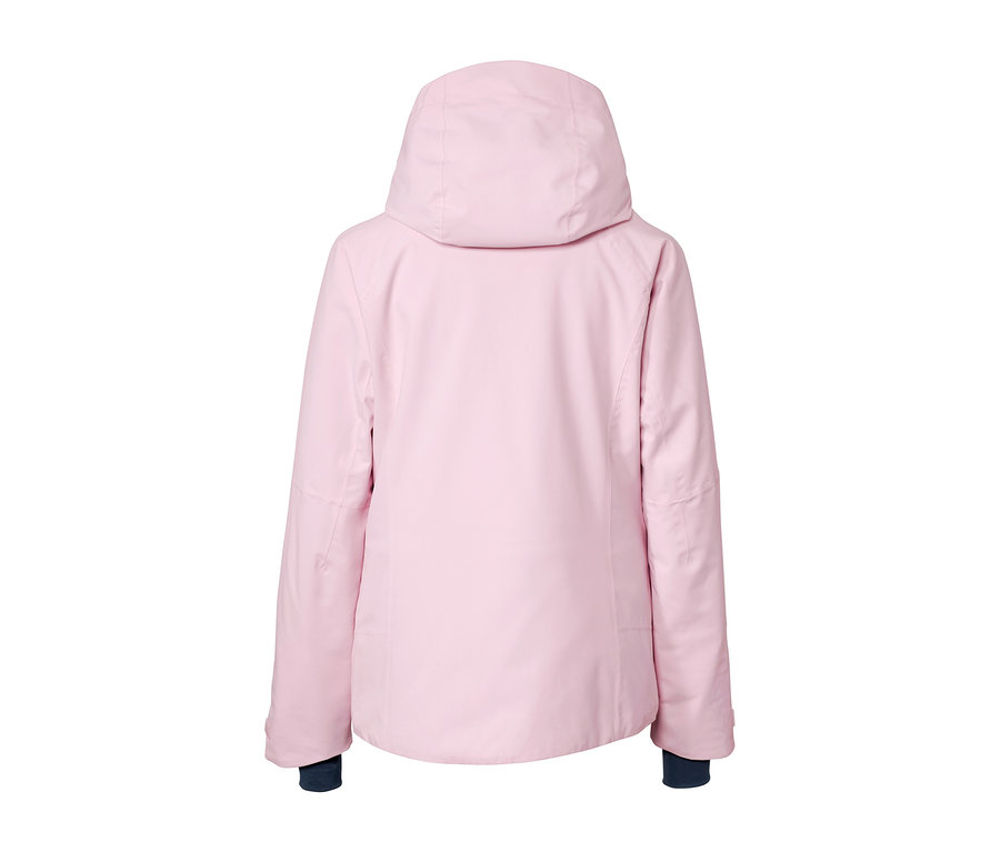 Vue arrière de la veste de ski rose.