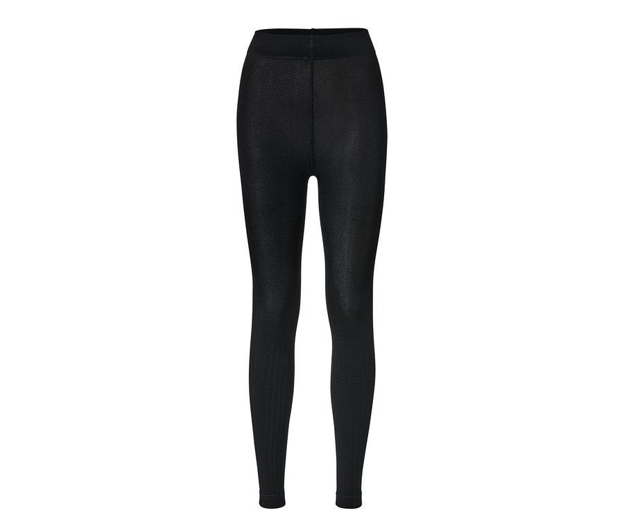 Legging thermique noir avec relief.
