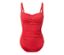 Maillot de bain modelant rouge à imprimé intégral.