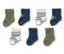 Sept paires de chaussettes pour bébé avec un motif de dragon.