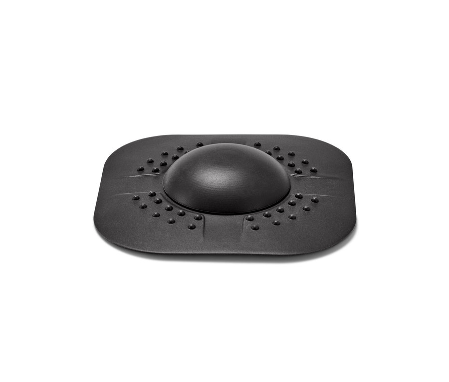 Tamis / bonde d'écoulement noir sur fond blanc.