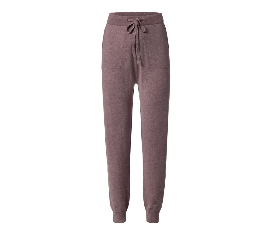 Pantalon de survêtement d’intérieur mauve avec cordon de serrage.