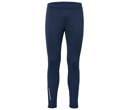 Legging de sport coupe-vent bleu marine.