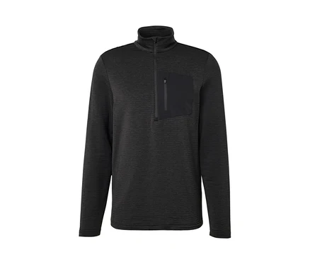 Une chemise fonctionnelle outdoor anthracite à manches longues avec une poche de poitrine.