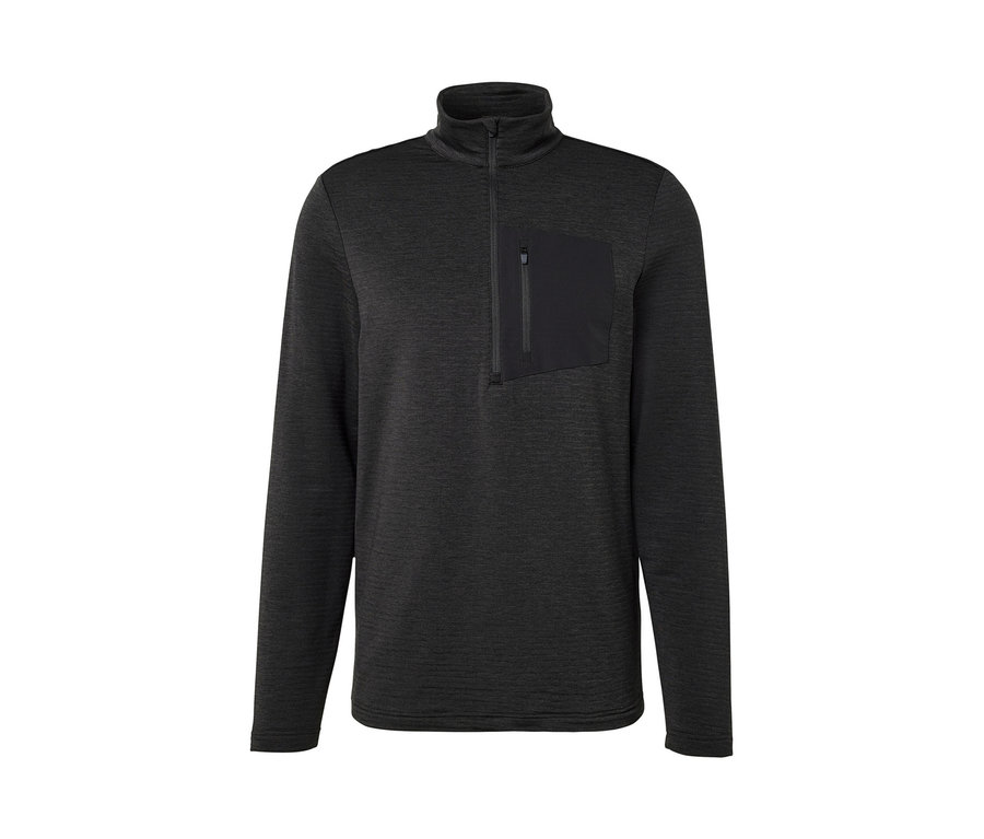 Une chemise fonctionnelle outdoor anthracite à manches longues avec une poche de poitrine.