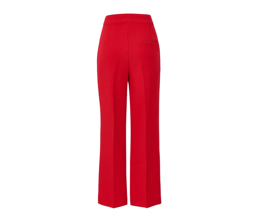 Pantalon tissé rouge.