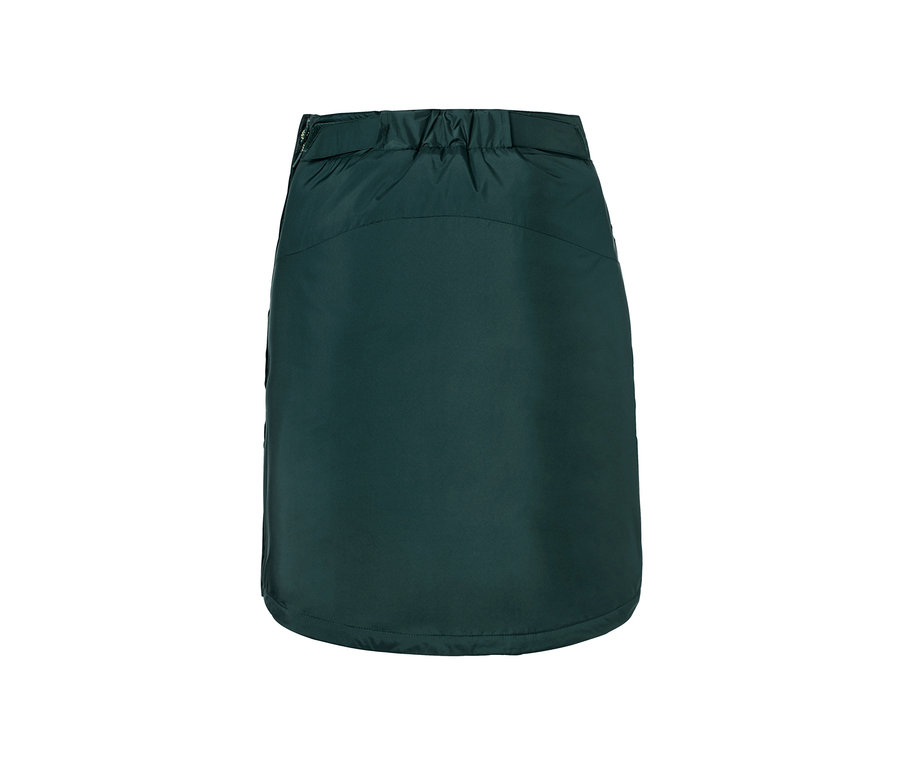 Une jupe thermique verte sur fond blanc.