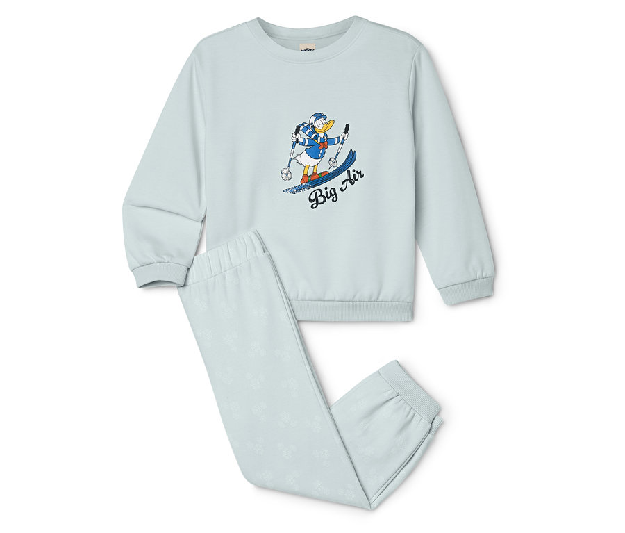 Ensemble de survêtement bleu clair "Sweat-Kombi »Mickey and Friends«" avec un motif de Donald Duck.