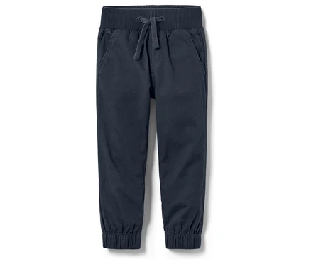 Pantalon de jogging bleu marine avec taille élastique et cordon de serrage.