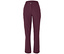 Pantalon bordeaux avec bouton à la taille.