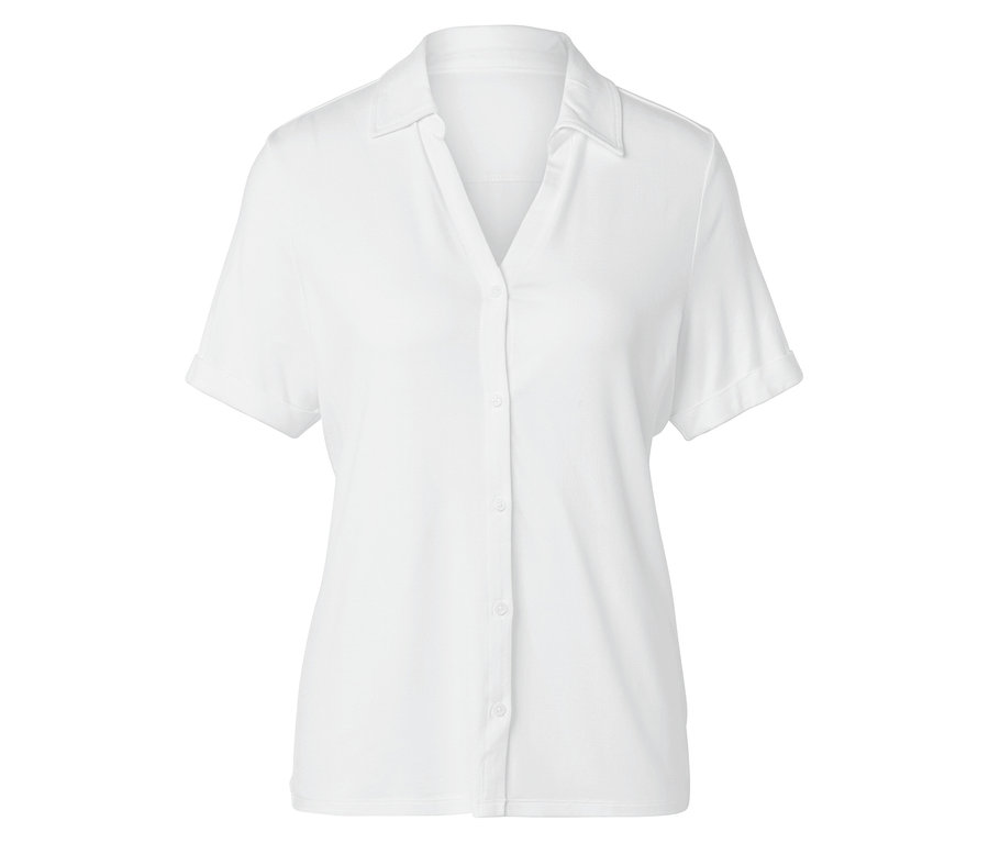 Chemise blanche à manches courtes boutonnée