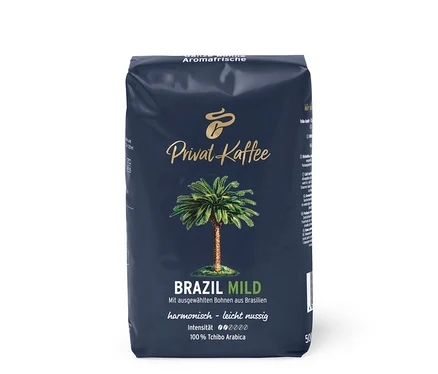 Paquet de café en grains Privat Kaffee Brazil Mild en grains – 500 g.