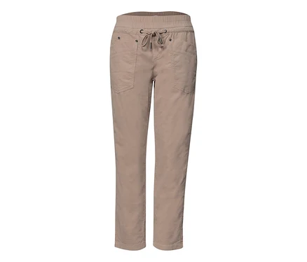 Pantalon Street One Bonny beige avec taille élastique à cordon et poches avant.
